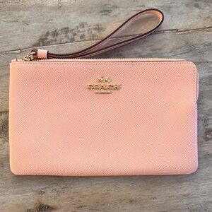 Coach Blush Pink Wristlet Clutch
